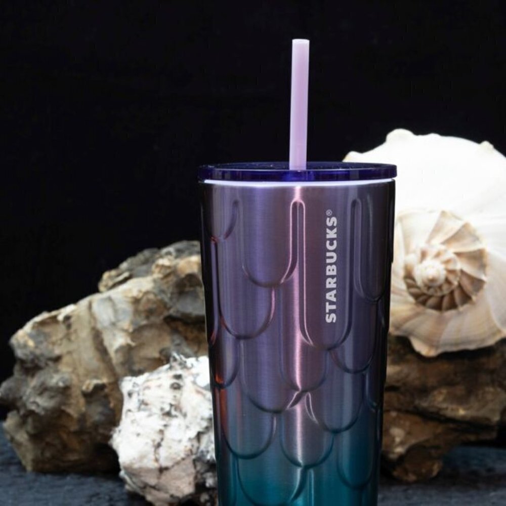 Starbucks 2023 mermaid siren twilight Stainless ombre scales venti tumbler - Picture 3 of 11